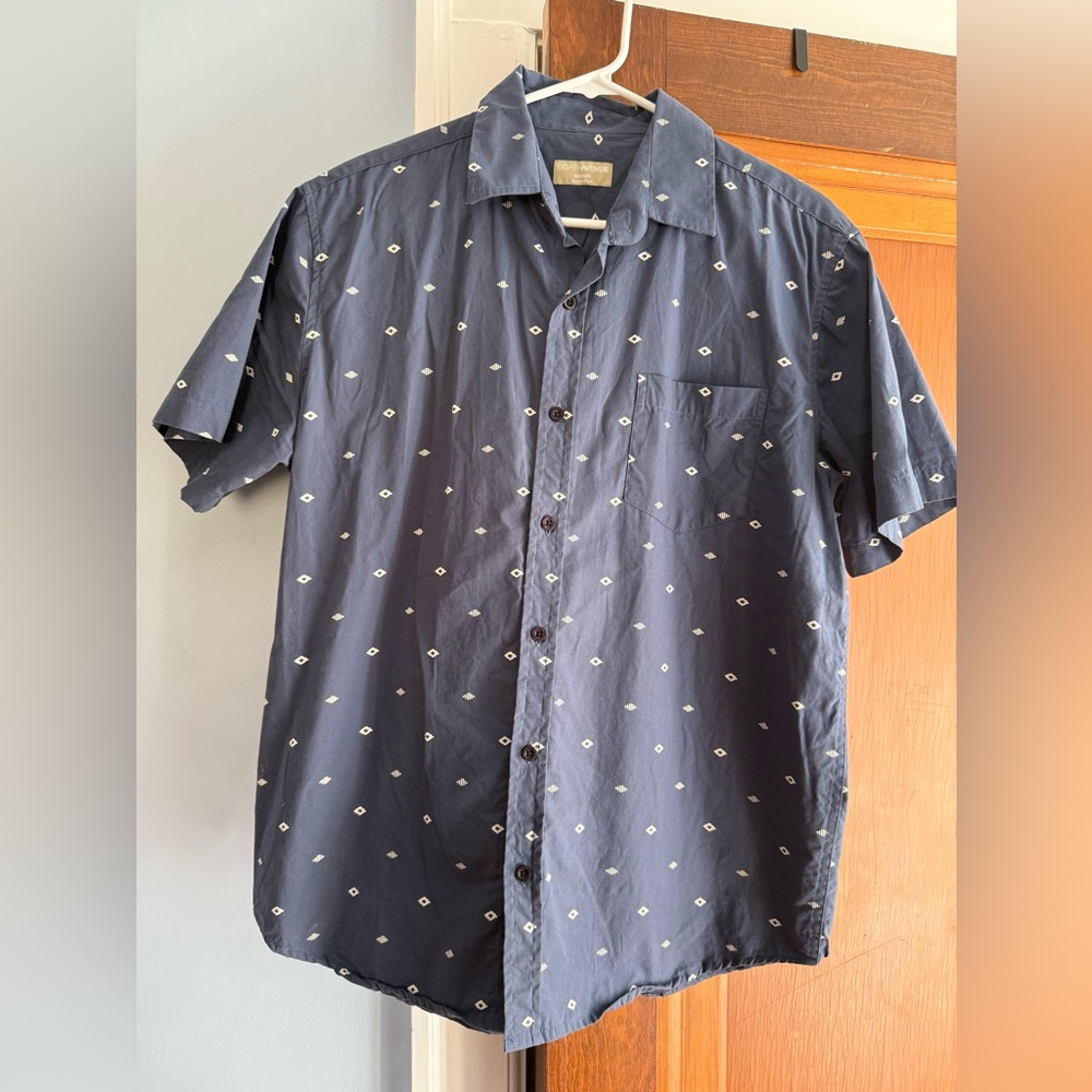 Classic Navy Blue Button-Down Shirt